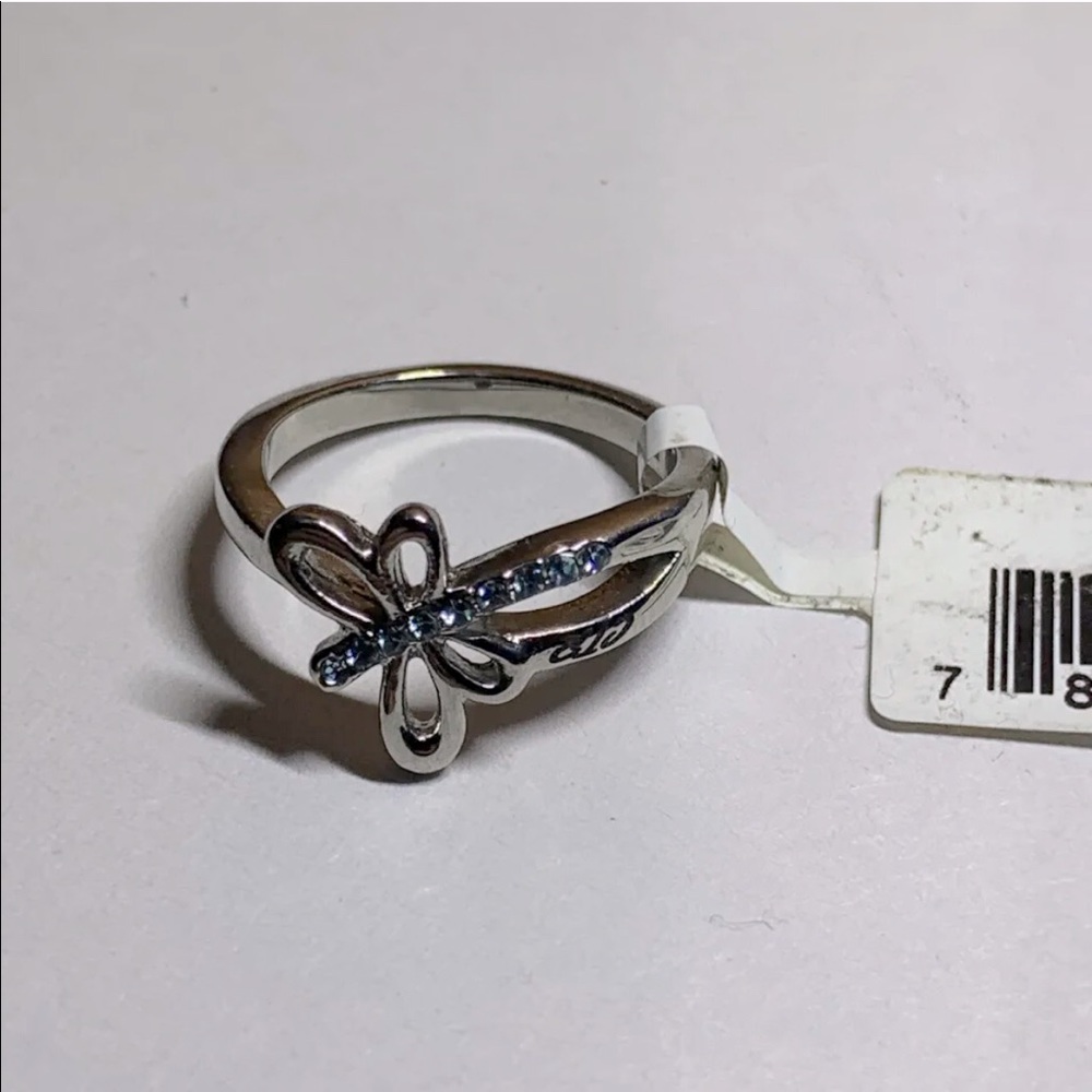 CTR Dragonfly Ring Size 6 Mormon LDS Unisex, Stainless Steel, Moissanite
